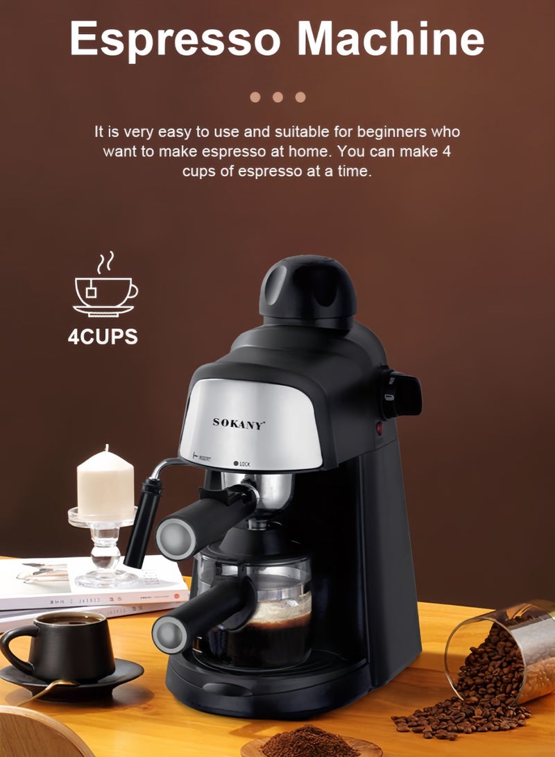 سوكاني صانعة قهوة إسبريسو، آلة قهوة 20 بار، 3 برامج مسبقة، إيقاف تلقائي، صانعة إسبريسو، كابتشينو، لاتيه - Image 3